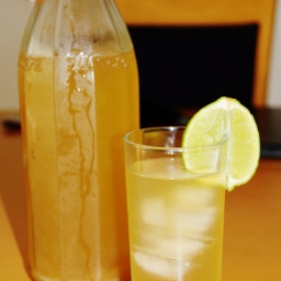 Thé vert glacé au citron et à la lime